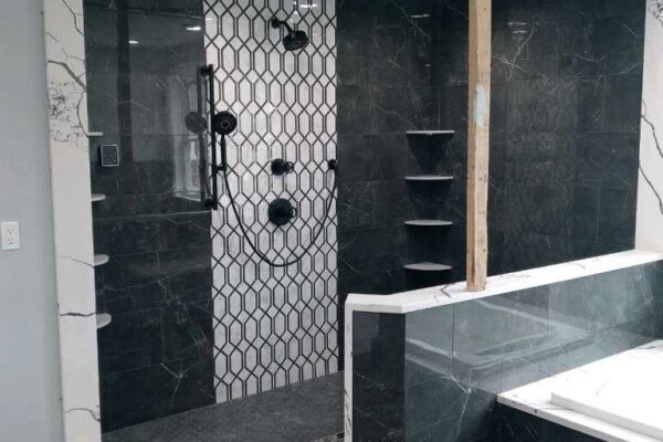 Walls and Floors- LaMarca Nero with Modella Accent